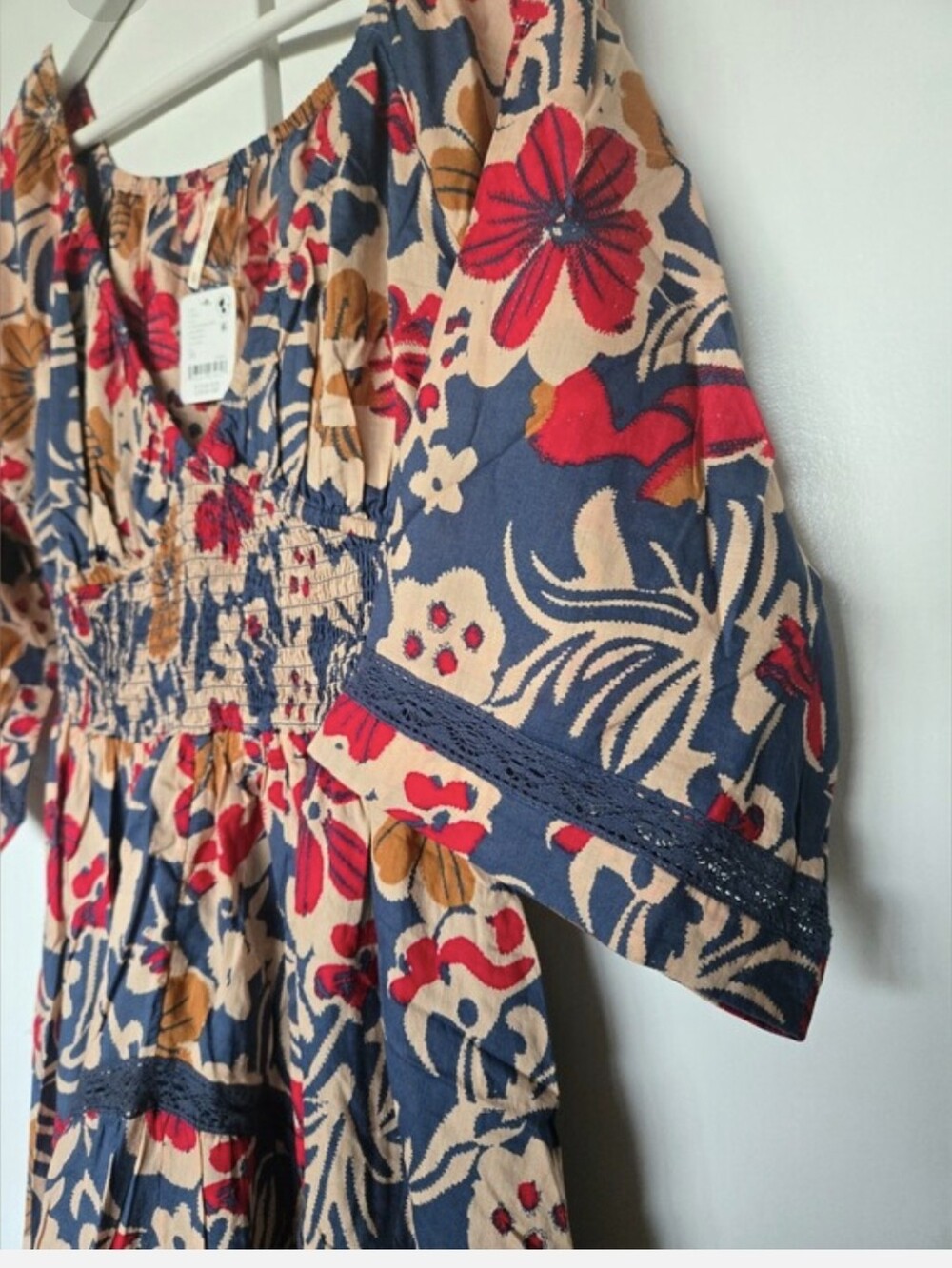 Free People-S-Printed Dixie Maxi Dress in the vintage indigo combo colorway - Picture 5 of 10